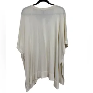 NEW Ann Taylor V-Neck Poncho Sweater in Off White Ivory - Size XS/S thumbnail 2