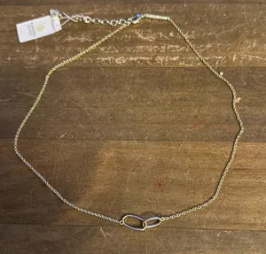 Kendra Scott gold Sawyer interlocking links necklace thumbnail 1