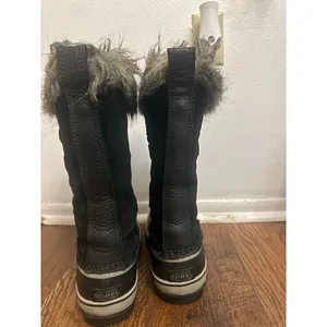 Sorel Joan of Arctic Black Suede Faux Fur Waterproof Winter Boots NL3481-010 8 thumbnail 3