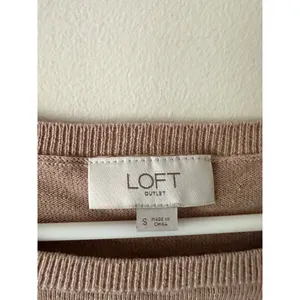 Loft Outlet Womens Brown Sweater Size S Cotton Blend Lightweight Fall Basic thumbnail 3