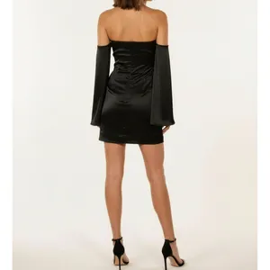 CAMILA COELHO Charlie Mini Dress, Black, Small thumbnail 5