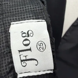 Flog Shely Pants Womens 25 Black Grid Drawstring Waist Pockets Made in Israel thumbnail 8