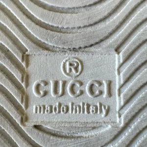 Gucci "Ace" leather low-top sneakers with crocodile-embossed leather trim SZ 36. thumbnail 6