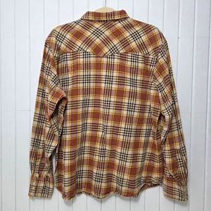 Wrangler Vintage Wrancher Flannel Plaid Pearl Snap Western Shirt‎ Mens Size L thumbnail 2