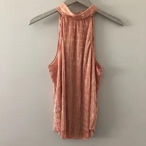 Anthropologie Vickie Halter Top Peach and Metallic Gold NEW thumbnail 2
