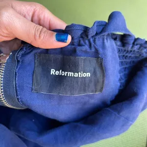 Reformation Blue Linen Dress thumbnail 7