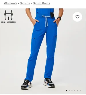 FIGS High Waisted Yola Scrub Pants XS (Royal Blue) thumbnail 6