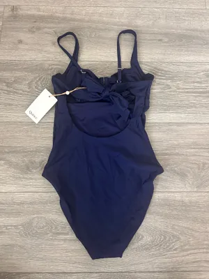 New Quince Italian Underwire One-Piece Swimsuit in Navy Blue Size Small MSRP $42 thumbnail 3