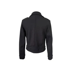 Lulu's Motorcycle‎ Black Rayon Jacket Retro Exposed Zippers XS 60s Bikercore thumbnail 3