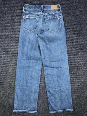 Buckle Black Fit 53 Wide Leg Stretch Jean 25x32 Mid Rise Distressed BBW1591R EUC thumbnail 2