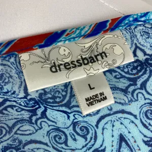 DressBarn Boho Sheer Front Tie Blouse Large Coverup Patriot thumbnail 7