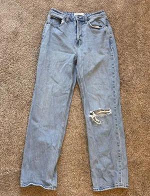 Abercrombie & Fitch Vintage Straight Jeans High Rise 26 2R Distressed thumbnail 1