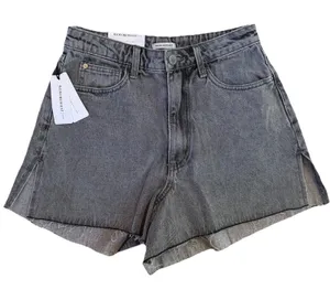 We Wore What Boyfriend Short Rigid Denim Washed Grey Jean Shorts 25 Summer NWT thumbnail 1