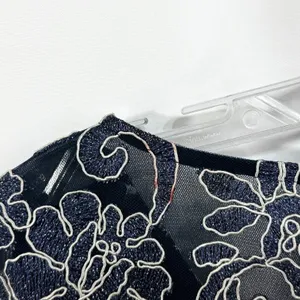 Candalite Plus Size 2X Formal Dress Navy Blue Floral Lace Tulle Prom Party‎ 760 thumbnail 8