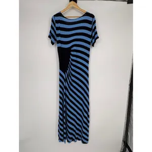 Anthropologie Moth Striped Maxi Dress Y2K 90s Coastal Cool Girl Stretch Nautical thumbnail 6