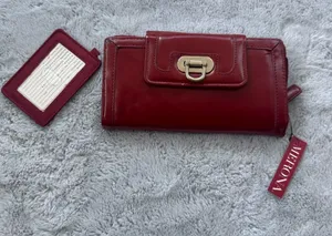 Merona Wallet Checkbook Clutch Combo Maroon thumbnail 1