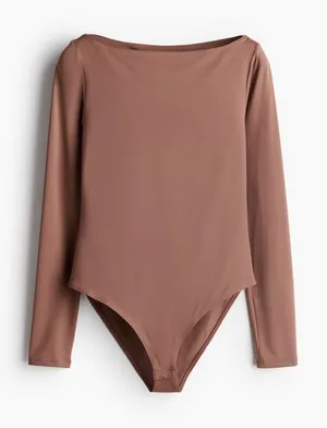 H&M Boat Neck Brown Long Sleeve thumbnail 1
