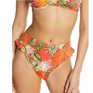 NEW DOLCE VITA BIKINI swim BOTTOM red orange NWT thumbnail 2