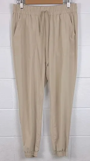 Aritzia Tna women’s speed tan high waisted joggers performance athletic size L thumbnail 1