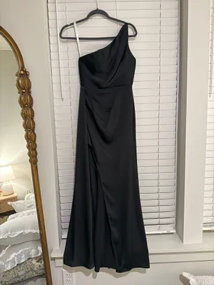 Azazie Bridesmaid Dress Black thumbnail 2