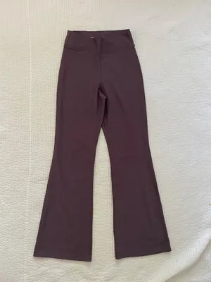 Old Navy burgundy purple flare leggings thumbnail 2