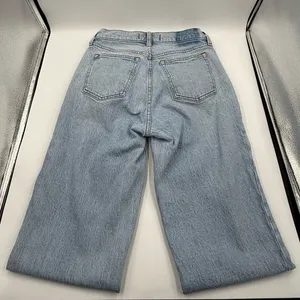 Abercrombie & Fitch Curve Love Mid Rise Straight Raw Hem Jean thumbnail 6