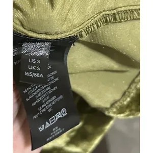 Free People Easy To Love Velvet Smocked Ruffle Mini Dress Size S Olive Green NEW thumbnail 14