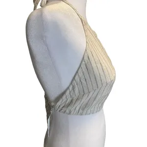 Rag &‎ Bone Zoe Stripe Denim Crop Halter Top Size Small NWT thumbnail 2