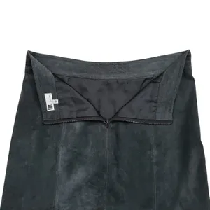 Kut From The Kloth Suede Leather Mini Skirt Womens 10 Gray Lined Pockets thumbnail 3