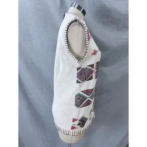Vintage 90s Southwestern Sweater Vest Geometric M Fall‎ Autumn Cabin Core thumbnail 2
