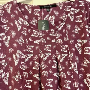 NWT Yak & Yeti Butterfly Long Sleeve Tunic Small thumbnail 3