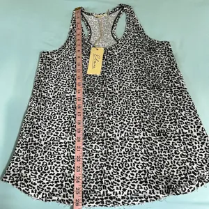 Elan cheetah print distressed tank top thumbnail 7