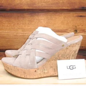 NWB UGG Tan Wedge Sandal thumbnail 2