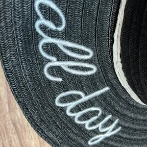 Vacay all day hat! Black. one size. thumbnail 6
