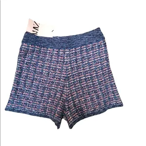 Nwt Zara High Waisted Tweed Sweater Shorts thumbnail 4