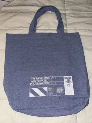 Nike Blue Canvas Messenger Tote with White Swoosh thumbnail 2