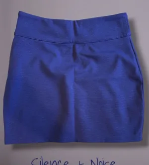 Urban Outfitters Silence + Noise Purple High Waist Bodycon Knit Mini Skirt M thumbnail 1