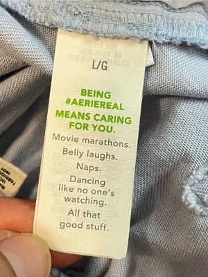 aerie Light Blue Elastic Drawstring Athletic Shorts thumbnail 4