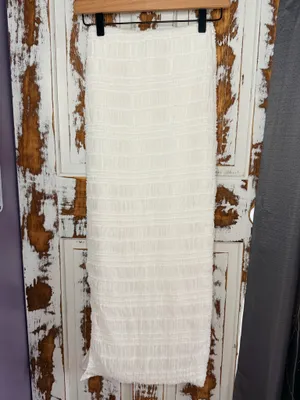 Princess Polly Orzo Ruched Maxi Skirt in White Size 0 Resortwear Y2K Boho thumbnail 2