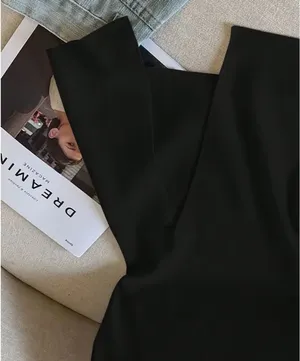 Amazon one shoulder top with slit Black Size 4 thumbnail 3