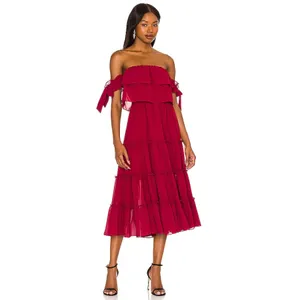 Misa Los Angeles X REVOLVE Micaela Dress Burgundy Womens Medium thumbnail 16