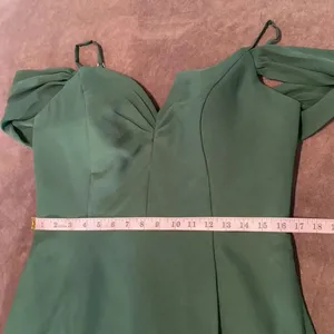 Women’s Full Length Green Chiffon Bridesmaid Party Prom Dress Corset Back 14 thumbnail 10