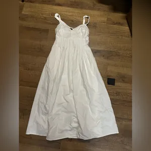 Lulus Strolling Sicily White Pleated Backless Midi Dress With Pockets thumbnail 5