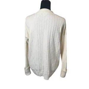 Banana Republic Womens Ivory Ribbed Roll Neck Sweater Merino Wool Cashmere Small thumbnail 5