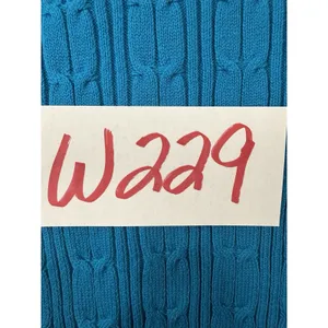 St. John's Bay Cable Knit Crew Neck Pullover Sweater Blue Cotton Nylon L thumbnail 6
