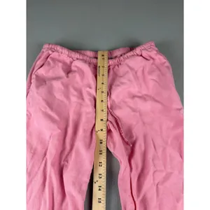 Pink Linen Blend Drawstring Wide Leg Pants Womens Casual Beach Trousers thumbnail 6