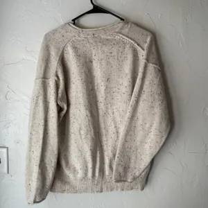 Universal Thread‎ Speckled Knit Cardigan Cream Long Sleeve Button Pockets S thumbnail 4
