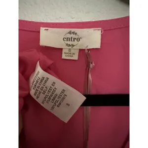 ENTRO BUBBLE SLEEVE DRESS Embroidered Size S Hot Pink thumbnail 4