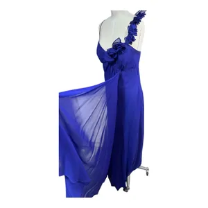 Adrianna‎ Papell Hailey One Shoulder Ruffle Chiffon Prom Gown Formal Women's 14 thumbnail 10