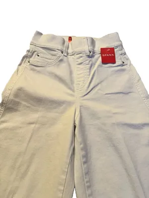 Spanx Seamed Front Wide Leg S Hi Rise White, Size XS No Zipper No Front Pockets thumbnail 3